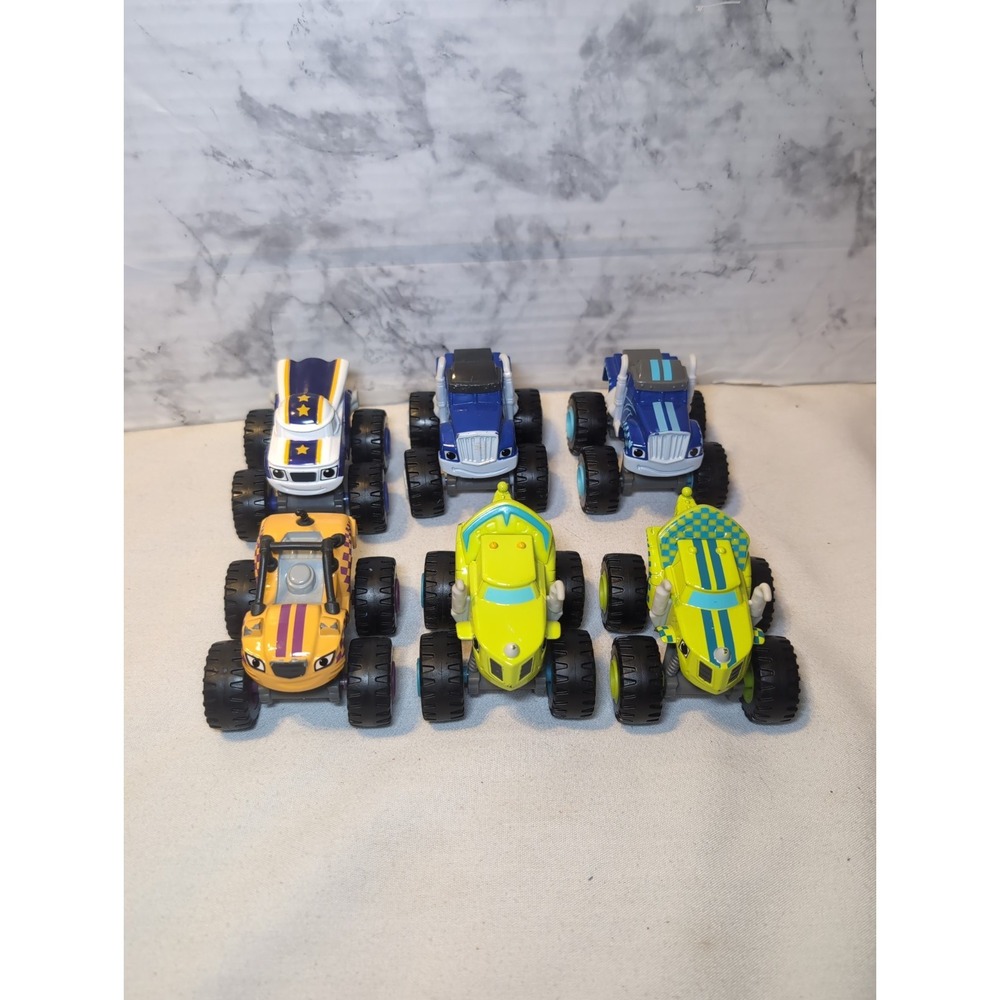 6x Blaze Monster Machines 2014 Toy Cars Diecast Metal